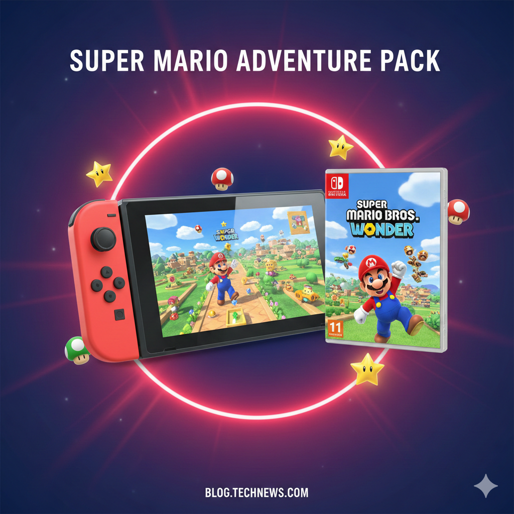 Bundle Nintendo Switch + Super Mario Bros. Wonder: Diversão Garantida!
